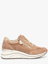 Sneakers Met Platformzool Uit Leder Remonte Beige women 64