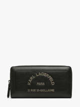 Portefeuille Leder Karl lagerfeld Zwart k daily B3W32016