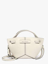 Cross Body Tas K Pierced Leder Karl lagerfeld Wit k pierced B3W30280