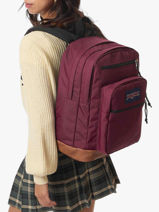 Rugzak 2 Compartimenten Met 15" Laptopvak Jansport Rood backpack EA5BAK-vue-porte