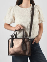 Handtas Vintage Leder Paul marius Bruin vintage S-vue-porte