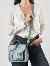 Cross Body Tas Melle George Tie & Dye Leder Paul marius Blauw tie & dye GEORGTIE-vue-porte