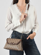 Cross Body Tas Lindsey Guess Beige lindsey SG974921-vue-porte