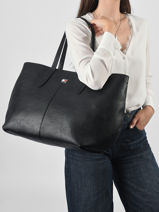 Schoudertas Tjw Slouchy Tommy hilfiger Zwart tjw slouchy AW18789-vue-porte