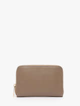 Portemonnee Leder Milano Beige caviar CA19043O