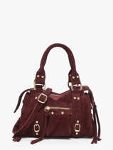 Cross Body Tas Velvet Leder Milano Violet velvet VE24092O