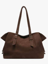 Schoudertas A4 Formaat Cavalier Nubuck Leder Etrier Bruin cavalier nubuck ECAN215L