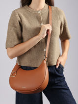 Cross Body Tas Torsade Leder Etrier Bruin torsade ETOS167M-vue-porte