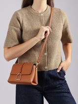Cross Body Tas S Torsade Leder Etrier Bruin torsade ETOS169S-vue-porte