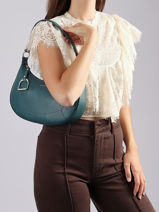 Schoudertas M Altesse Leder Etrier Blauw altesse EALT017M-vue-porte