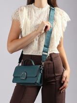 Cross Body Tas S Altesse Leder Etrier Blauw altesse EALT048S-vue-porte