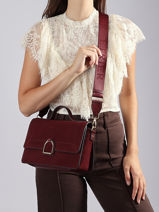 Cross Body Tas M Altesse Suede Etrier Rood altesse suede EASU048M-vue-porte