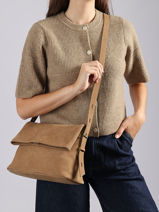 Cross Body Tas Cavalier Nubuck Leder Etrier Bruin cavalier nubuck ECAN135M-vue-porte