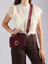 Cross Body Tas S Altesse Suede Etrier Rood altesse suede EASU048S-vue-porte