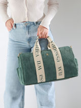 Schoudertas Velours Vanessa wu Groen velours MA0085-vue-porte