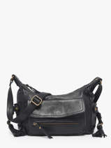 Cross Body Tas Cow Leder Basilic pepper Zwart cow BCOW91