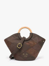 Cross Body Tas Neflier Patchwork Woomen Bruin neflier patchwork WNET02