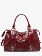 Schoudertas Shiny Sauvage Leder A4 Milano Rood shiny sauvage SS24095