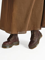 Boots Met Platformzool Uit Leder Dr martens Bruin women 40910200-vue-porte