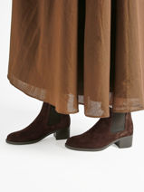 Enkellaarsjes Met Hak Uit Leder Tamaris Bruin women 41-vue-porte