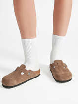 Slippers Uit Leder Birkenstock Bruin unisex 1032795