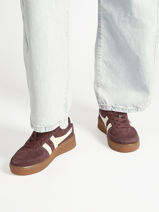 Sneakers Uit Leder Gola Rood women CLA589LC-vue-porte