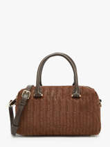 Cross Body Tas Tresse Cube Leder Lancaster Bruin tresse cube 67
