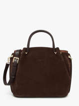 Schoudertas Suede Louisa Leder Lancaster Bruin suede louisa 104