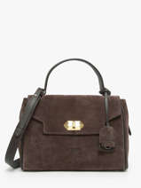 Cross Body Tas Suede Grace Leder Lancaster Bruin suede grace 71