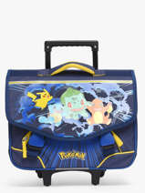 Boekentas Op Wieltjes 2 Compartimenten Pokemon Blauw pokemon & friends 26KK203K
