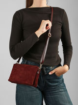 Cross Body Tas Velvet Caviar Leder Milano Violet velvet caviar VC24117-vue-porte