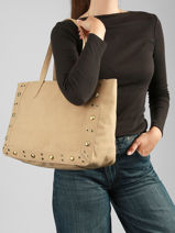 Schoudertas A4 Formaat Eyelet Torrow Beige eyelet TEYE01-vue-porte