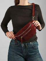 Heuptasje Leder Milano Violet velvet VE24119O-vue-porte