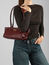 Baguette-tas Caviar Leder Milano Rood caviar CA26067-vue-porte