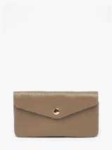 Portemonnee Leder Milano Beige caviar CA23113O