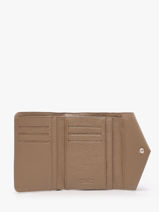 Portemonnee Foulonne Leder Lancaster Beige foulonne pm 29-vue-porte