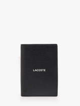 Portefeuille Leder Lacoste Zwart ossian NH5057OI