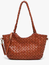 Schoudertas Dewashed Leder Milano Bruin dewashed DE26062