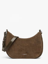 Schoudertas Suede Leder Lancaster Groen suede 82