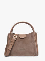 Handtas Suede Ida Leder Lancaster Beige suede ida 100