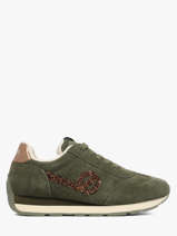 Sneakers Uit Leder No name Groen women KNHRAQ04