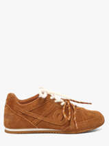 Sneakers Uit Leder No name Bruin women TNERA904