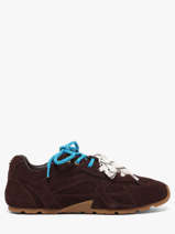 Sneakers Uit Leder Steve madden Bruin women 11005159
