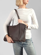 Schoudertas Ida Double Leder Lancaster Bruin ida double 86-vue-porte