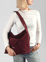 Schoudertas Su�dine Kba Lancaster Rood suedine kba 62-vue-porte