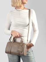 Handtas Milano Ana Leder Lancaster Beige milano ana 102-vue-porte