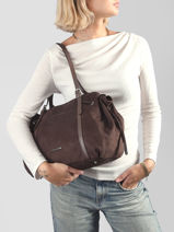 Schoudertas Velvet Emma Lancaster Bruin velvet emma 97-vue-porte