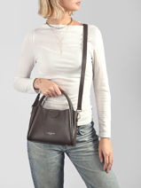 Handtassen Ida Double Leder Lancaster Bruin ida double 83-vue-porte