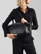 Schoudertas Lune Leder Vanessa bruno Zwart lune 11V40921-vue-porte