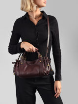 Cross Body Tas Icone Leder Gerard darel Bruin icone DES73410-vue-porte